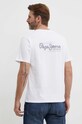 Pepe Jeans tricou din bumbac SINGLE CLIFORD alb PM509367