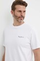 Pepe Jeans tricou din bumbac SINGLE CLIFORD PM509367 alb