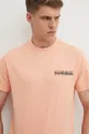 różowy Napapijri t-shirt bawełniany S-Martre