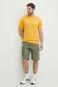 Bombažna kratka majica Napapijri S-Boyd oranžna