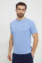 Bombažna kratka majica Napapijri modra
