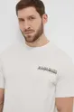 beżowy Napapijri t-shirt bawełniany S-Gouin
