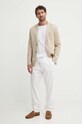 Tommy Hilfiger t-shirt z domieszką lnu UM0UM03226 biały SS24