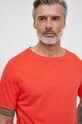 Odzież Tommy Hilfiger t-shirt z domieszką lnu UM0UM03226 czerwony