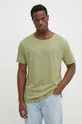 zelena Kratka majica s primesjo lanu Tommy Hilfiger