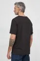 Tommy Hilfiger póló vászonkeverékből fekete