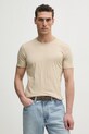 Sisley t-shirt in cotone semplice beige 3WF0S101K