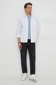 Sisley t-shirt bawełniany 3WF0S101K niebieski SS25