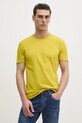 Sisley t-shirt in cotone semplice verde 3WF0S101K