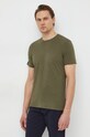 Sisley t-shirt bawełniany bawełna zielony 3WF0S101K