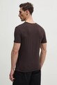 Oblečení Bavlněné tričko Sisley 3WF0S101K hnědá