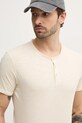 Хлопковая футболка Sisley бежевый 3WF0S1009
