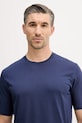 Pamučna majica Sisley mornarsko plava 3I1XS101J