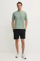 Sisley tricou din bumbac 3I1XS101J verde SS25