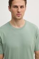 Sisley tricou din bumbac verde 3I1XS101J
