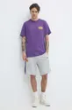 Бавовняна футболка Volcom фіолетовий