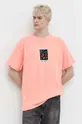 różowy Volcom t-shirt bawełniany x ARTHUR LONGO Męski