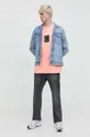 Βαμβακερό μπλουζάκι Volcom x ARTHUR LONGO ροζ