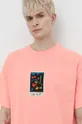 różowy Volcom t-shirt bawełniany x ARTHUR LONGO