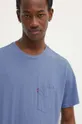 Bombažna kratka majica Levi's vijolična