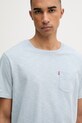 Levi's t-shirt męski bawełniany SS CLASSIC POCKET TEE niebieski 19342