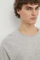 sivá Bavlnené tričko American Vintage ML COL ROND