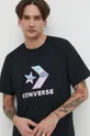 fekete Converse pamut póló