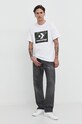 Bavlněné tričko Converse 10026575.A02 bílá SS24