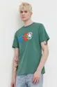 zelená Bavlnené tričko Converse Pánsky