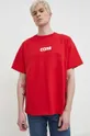 rdeča Bombažna kratka majica Converse Moški