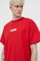 czerwony Converse t-shirt bawełniany