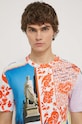 Desigual tricou din bumbac multicolor 24SMTK26