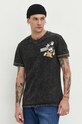 Bavlněné tričko Desigual x Disney MICKEY BAD MOOD 24SMTK29 černá SS24