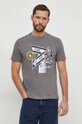 Хлопковая футболка Desigual серый 24SMTK25