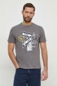 szary Desigual t-shirt bawełniany MATEO