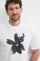 Sisley t-shirt bawełniany beżowy 3I1XS103A