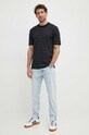 Хлопковая футболка Sisley 3QPBS103C чёрный SS24