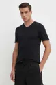 чорний Бавовняна футболка Sisley