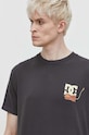 DC t-shirt bawełniany szary ADYZT05365