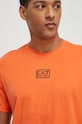 EA7 Emporio Armani t-shirt bawełniany pomarańczowy PJ02Z.3DPT05.1661