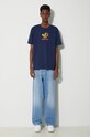Памучна тениска adidas Originals Supply Short Sleeve Tee IS0233 тъмносин SS24