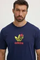 granatowy adidas Originals t-shirt bawełniany