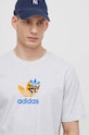 Бавовняна футболка adidas Originals сірий IS2912