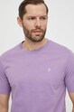 Odzież Marc O'Polo t-shirt bawełniany 421201251054 fioletowy