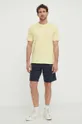 Βαμβακερό μπλουζάκι Marc O'Polo κίτρινο