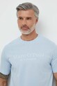 Marc O'Polo t-shirt bawełniany 423201251052 niebieski SS24