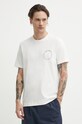 Marc O'Polo t-shirt bawełniany nadruk biały 423201251066