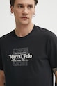 Marc O'Polo t-shirt bawełniany czarny 423201251076