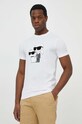 Karl Lagerfeld t-shirt bawełniany nadruk biały 542241.755061