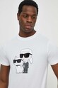 Karl Lagerfeld t-shirt bawełniany biały 542241.755061